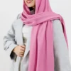 شال پاییزه رنگ صورتی