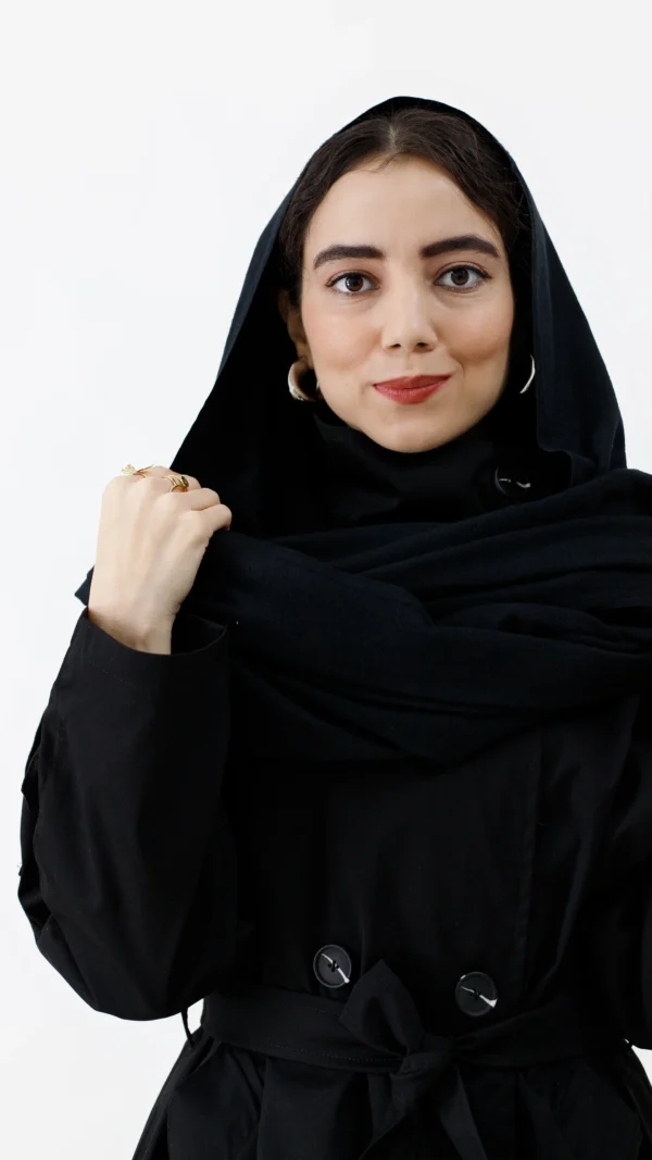 شال موهر گرم رنگ مشکی
