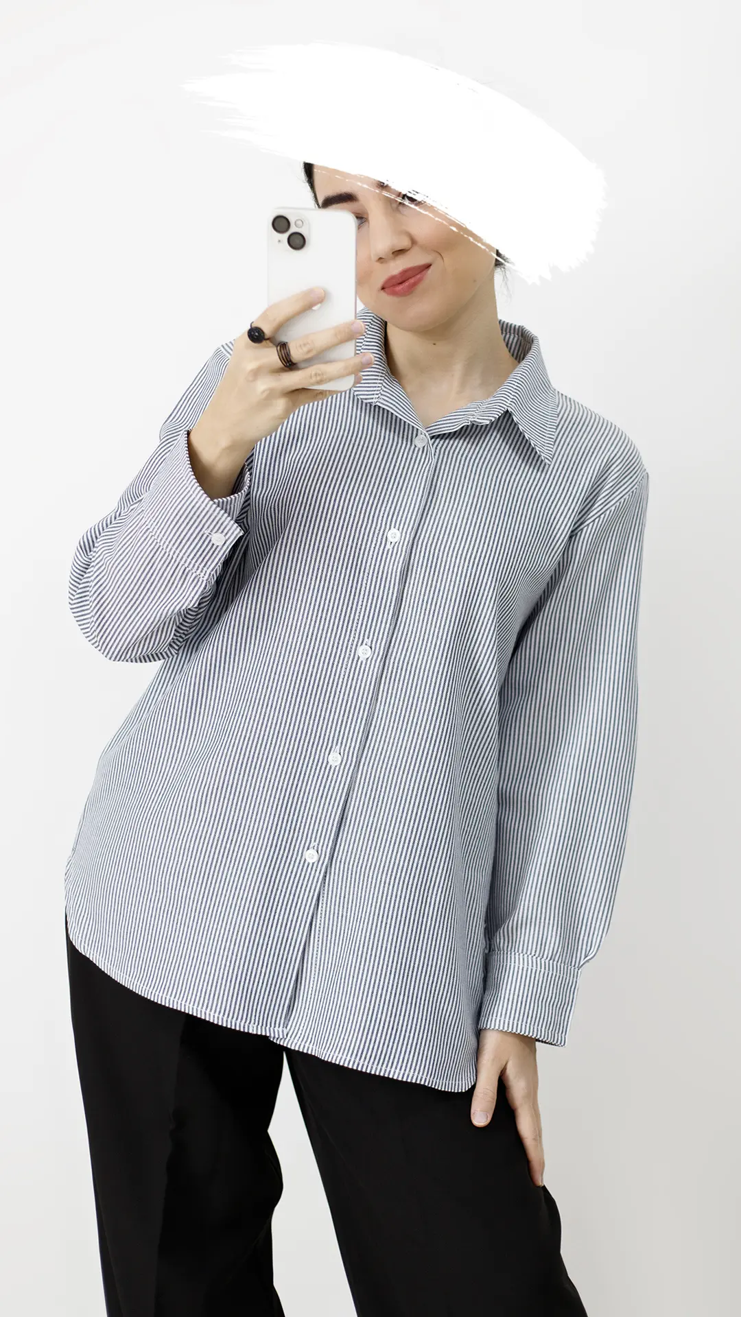 شومیز راه راه رنگ ذغالی شومیز راه راه رنگ ذغالی