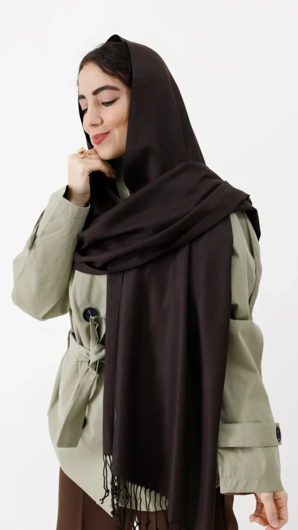 شال پاییزه قهوه ای