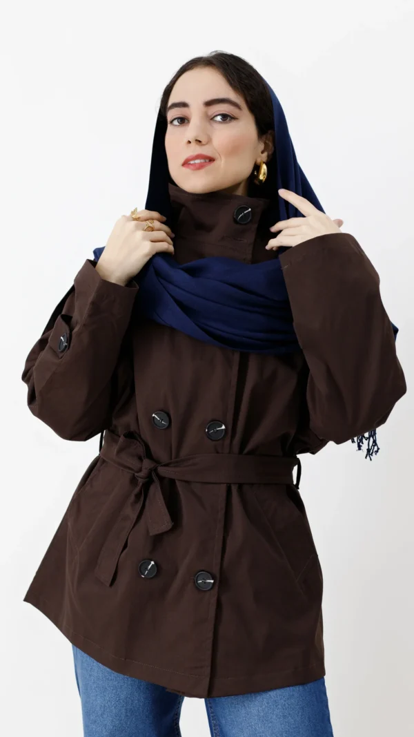 ترنج کت ترند برشکا رنگ قهوه‌ای