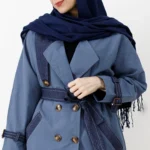 بارونی ترکیب جین آستردار سرمه ای