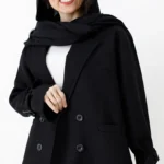 کت آستردار پاییزه رنگ مشکی