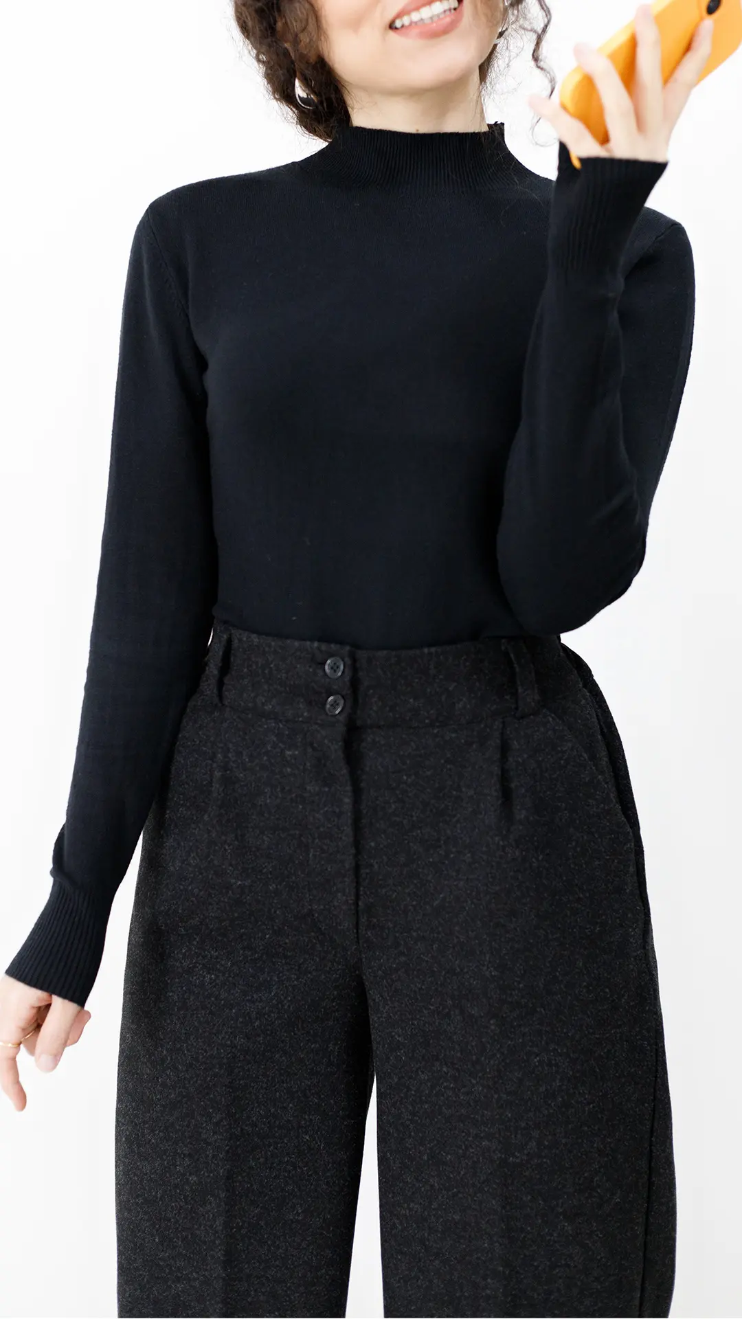 یقه اسکی بافت مشکی یقه اسکی بافت مشکی