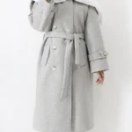 پالتو فوتر بلند آستردار رنگ توسی