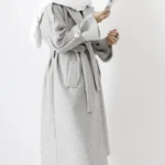 پالتو فوتر بلند آستردار رنگ توسی