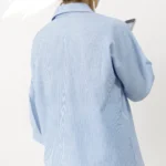 شومیز سینه چین راه اه آبی