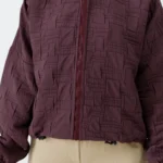 بامبر کلاه دار فریال رنگ بادمجونی