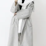 پالتو فوتر بلند آستردار رنگ توسی