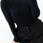 یقه اسکی بافت مشکی