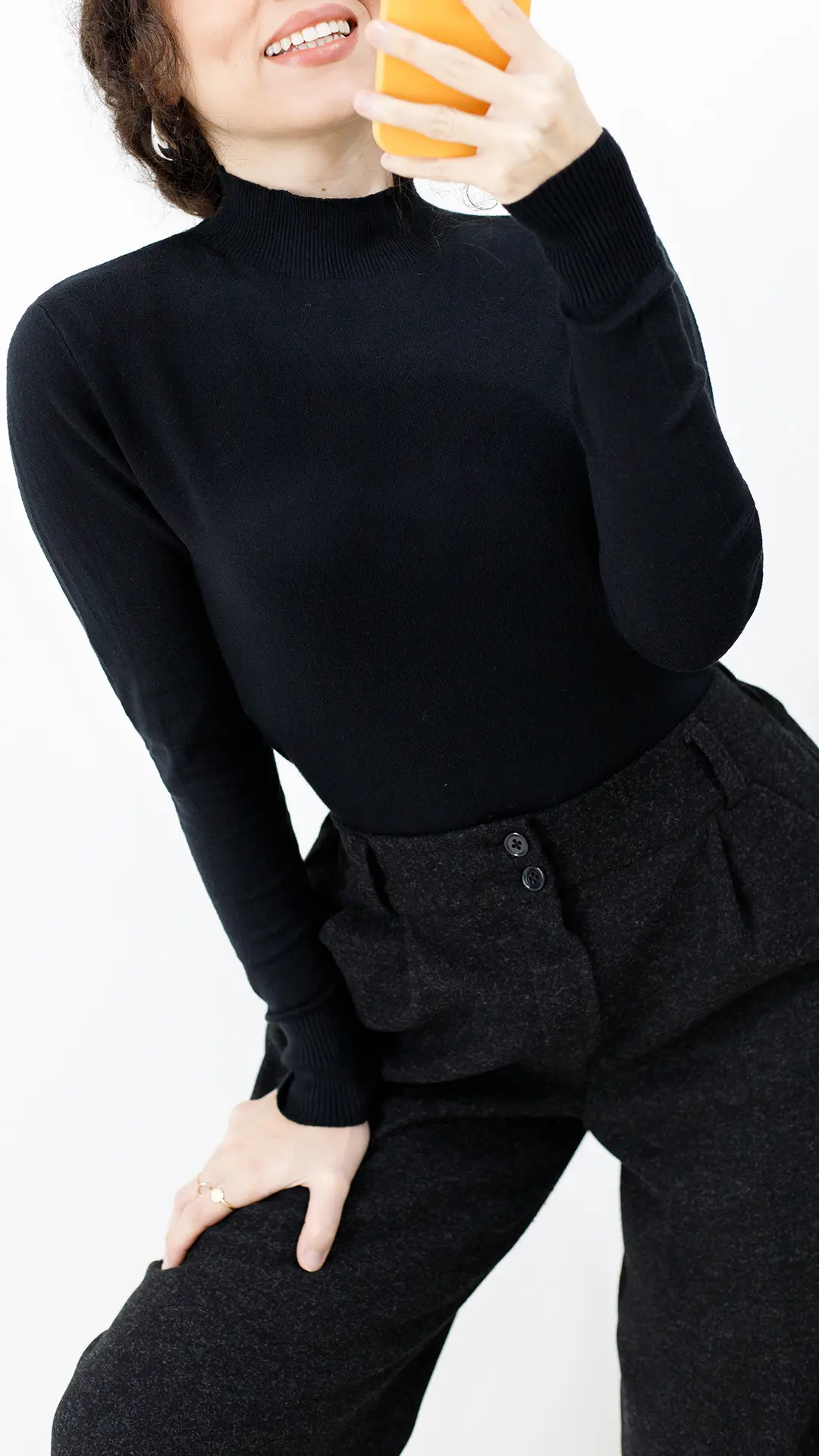 یقه اسکی بافت مشکی یقه اسکی بافت مشکی