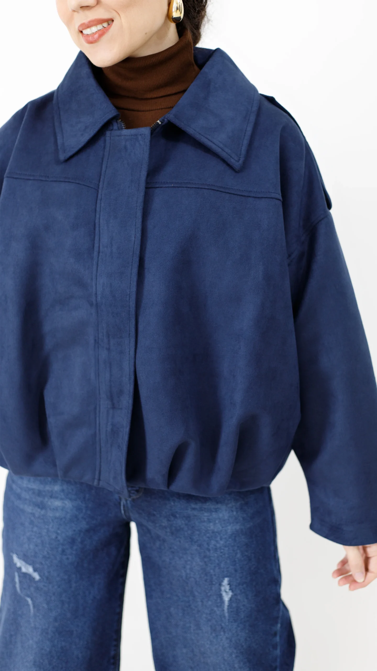 بامبر زارا رنگ سرمه ای بامبر زارا رنگ سرمه ای