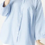 شومیز سینه چین راه اه آبی