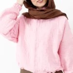 بامبر کلاه دار فریال رنگ صورتی