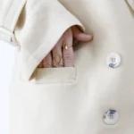 کت آستردار پاییزه رنگ کرمی