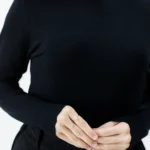 یقه اسکی بافت مشکی