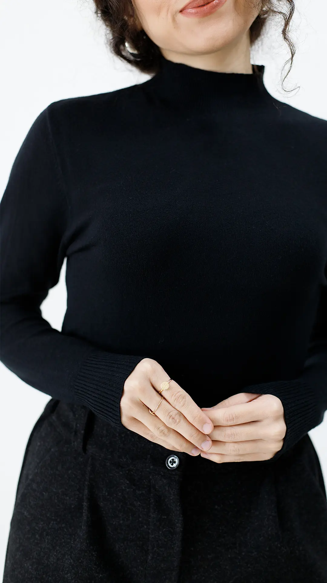 06 یقه اسکی بافت مشکی