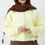 بامبر کلاه دار فریال رنگ لیمویی