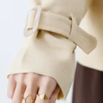 کت آستردار پاییزه رنگ کرمی