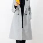 پالتو فوتر بلند آستردار رنگ توسی