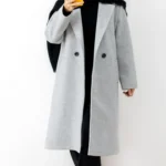 پالتو فوتر بلند آستردار رنگ توسی