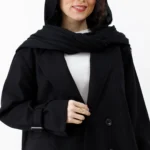 کت آستردار پاییزه رنگ مشکی