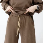 ست بلوز و شلوار اویو رنگ قهوه ای