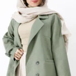 کت آستردار پاییزه رنگ سبز