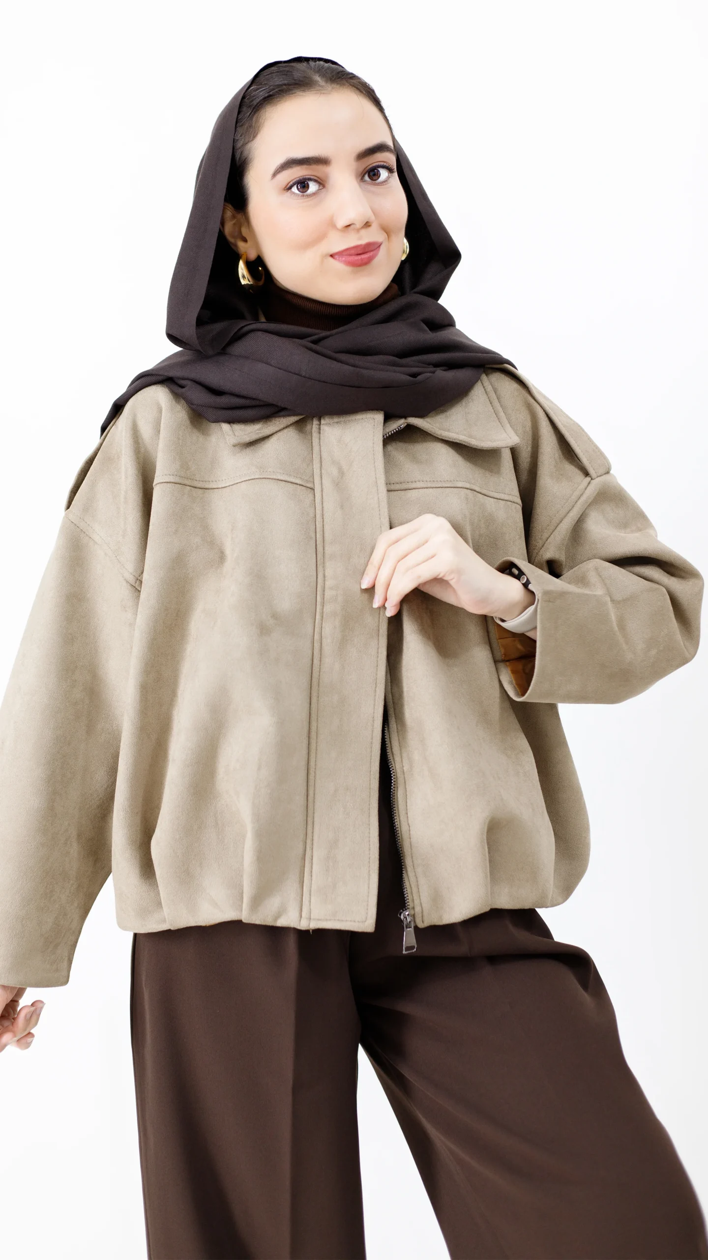 بامبر زارا رنگ کرمی بامبر زارا رنگ کرمی