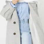 پالتو فوتر بلند آستردار رنگ توسی