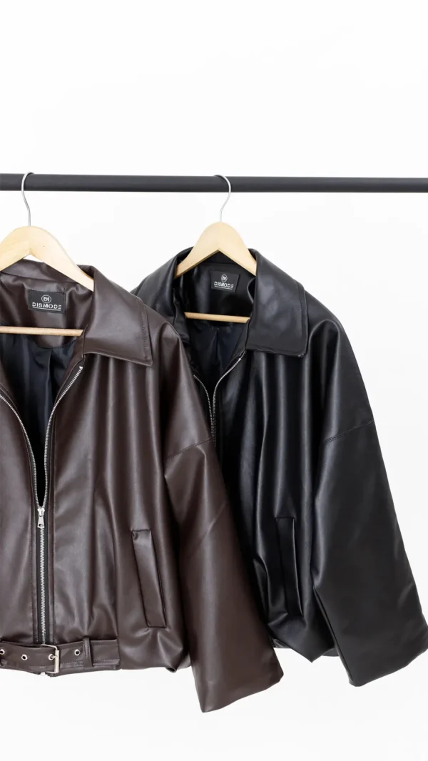 بامبر جکت چرم pull&bear