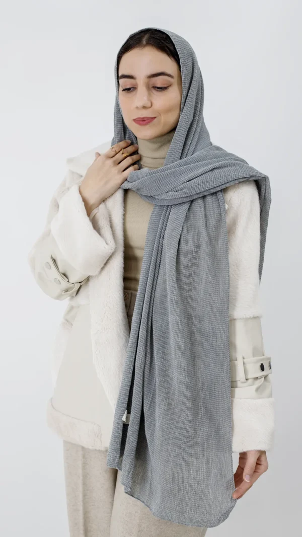 شال پفکی رنگ فیلی