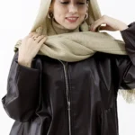 بامبر جکت چرم pull&bear رنگ قهوه ای