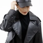 کلاه چرم رنگ مشکی