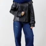 کت چرم کلاسیک رنگ مشکی