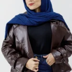 کت چرم کلاسیک رنگ قهوه ای