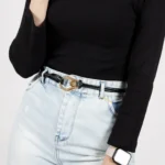 بلوز کبریتی یقه اسکی رنگ مشکی