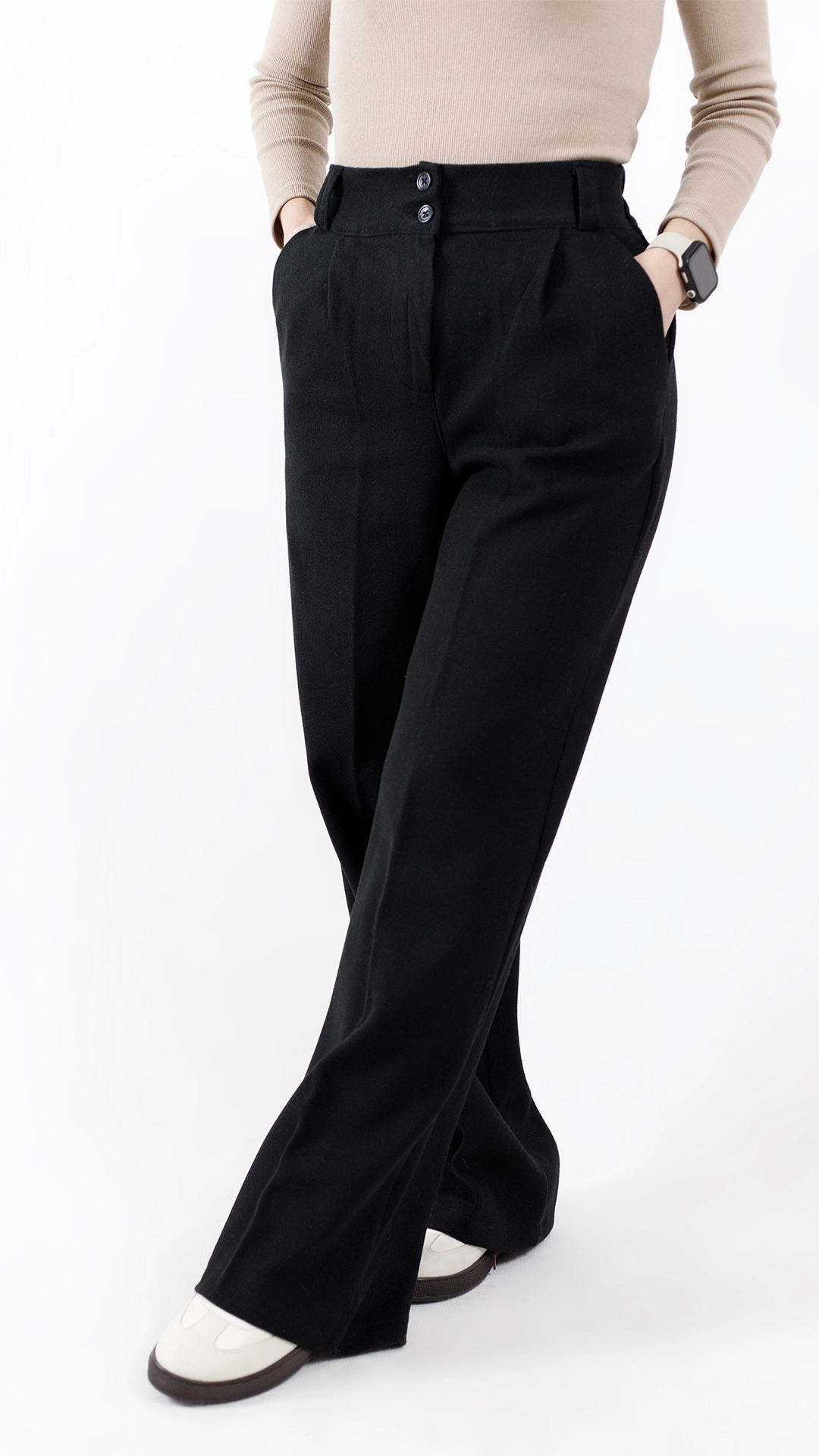 شلوار بگ فوتر رنگ مشکی شلوار بگ فوتر رنگ مشکی