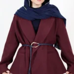 کت فوتر کوتاه آستردار رنگ زرشکی