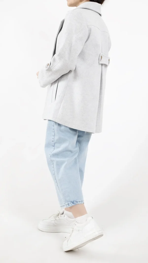 پالتو فوتر آستردار ماریا رنگ طوسی