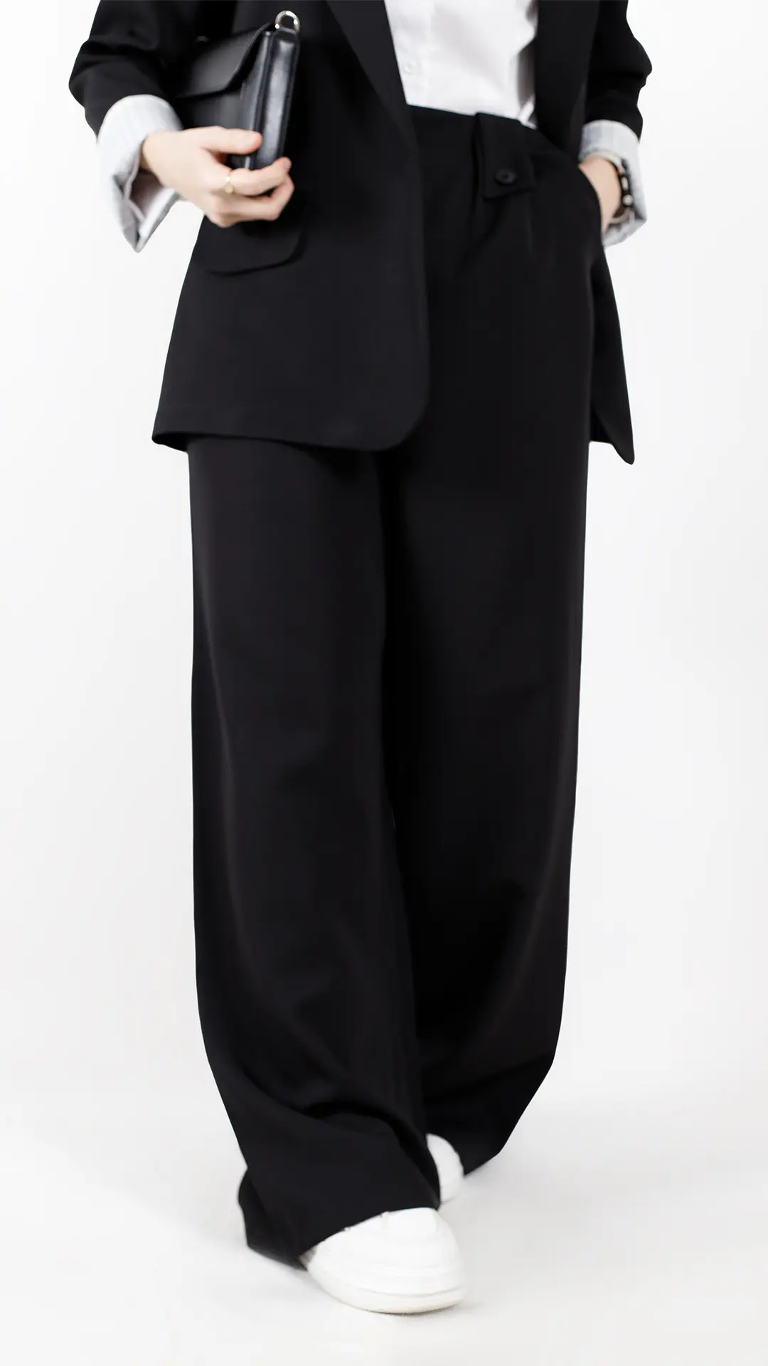 شلوار بگ ریرا رنگ مشکی شلوار بگ ریرا رنگ مشکی