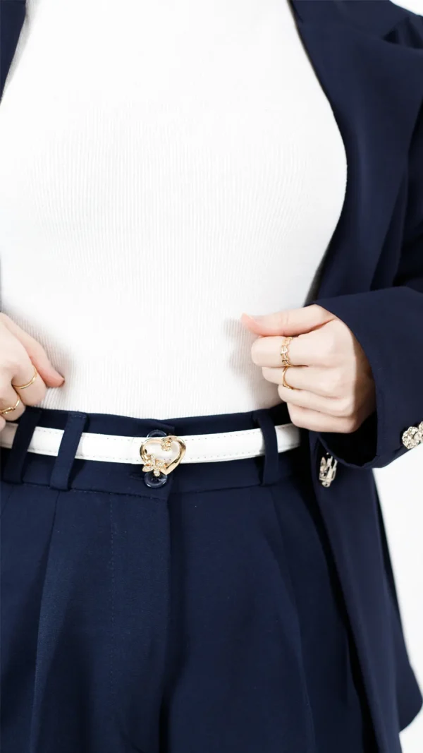 کمربند قلب و پروانه نگین دار