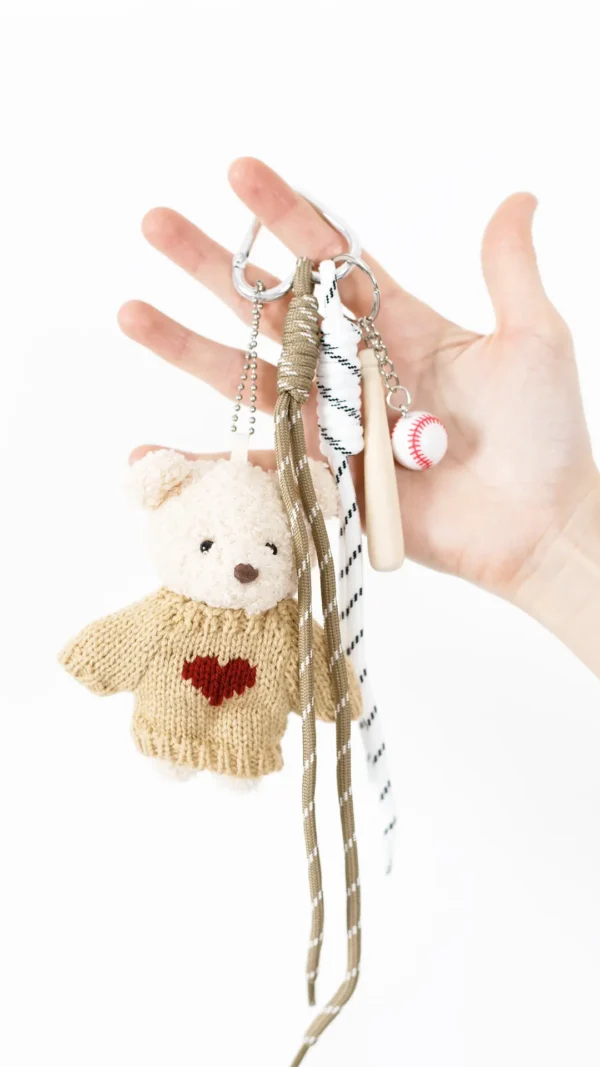 چارم بگ خرس تدی لباس بافت