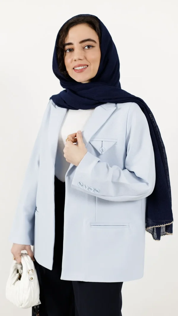 کت مازراتی کجراه لارا رنگ آبی آسمانی
