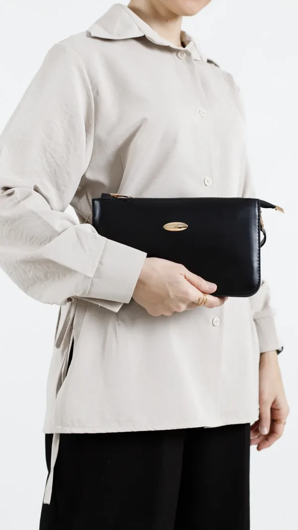 کیف فلت جاکارتی دار نگ مشکی