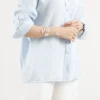 شومیز پری دریا رنگ آبی