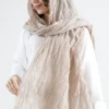 شال لمه چروک زارا رنگ نسکافه ای