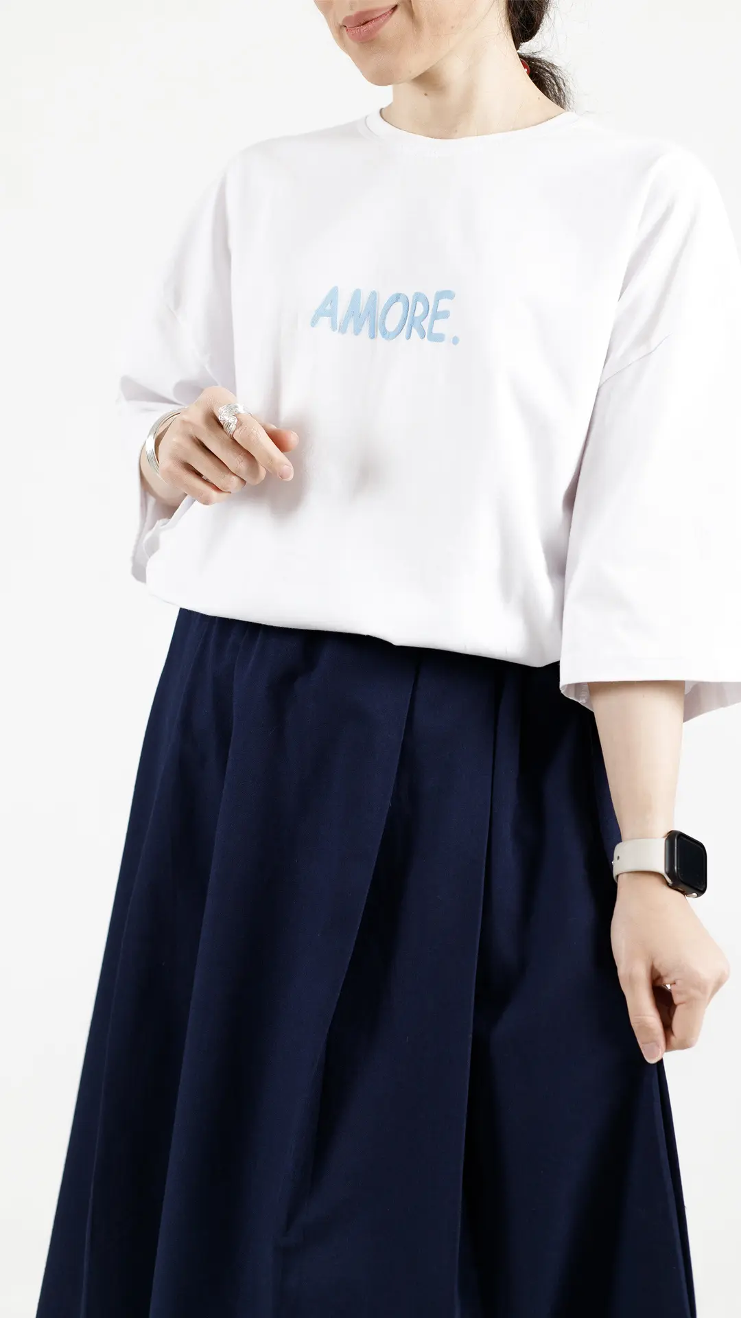 تیشرت AMORE رنگ سفید تیشرت AMORE رنگ سفید