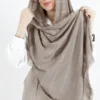 شال لمه پفکی رنگ نسکافه ای