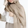 شال حصیری گوچی رنگ نسکافه ای